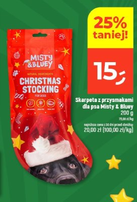 Skarpeta z przysmakami dla psa Misty & Bluey Christmas Stocking, 200 g promocja w Dealz