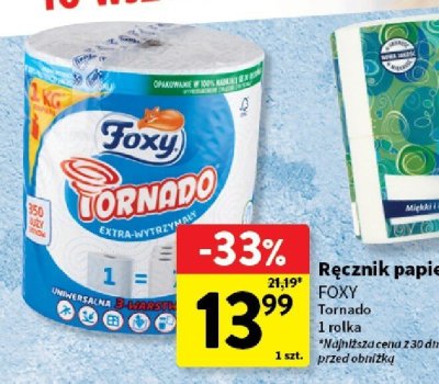 Ręcznik papierowy Foxy Tornado promocja w Intermarche
