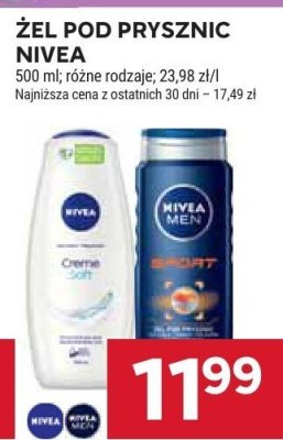 Żel pod prysznic Nivea różne rodzaje promocja w Stokrotka