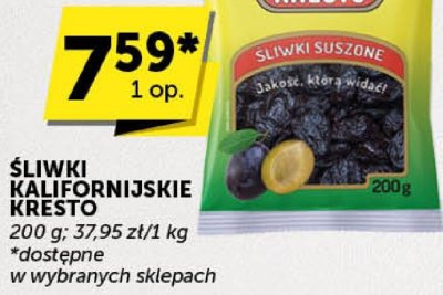 Śliwki kalifornijskie Kresto promocja w Euro Sklep