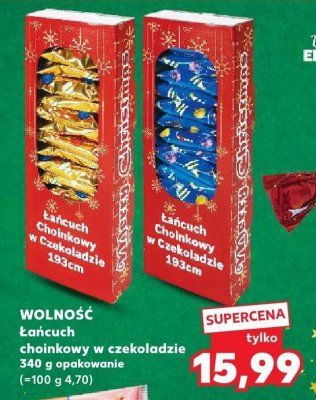 Łańcuch choinkowy w czekoladzie promocja w Kaufland