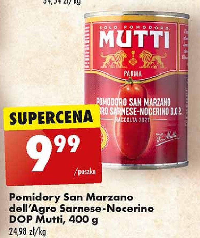 Pomidory san marzano Mutti promocja