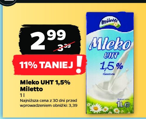 Mleko 1.5% MILANDIA promocja