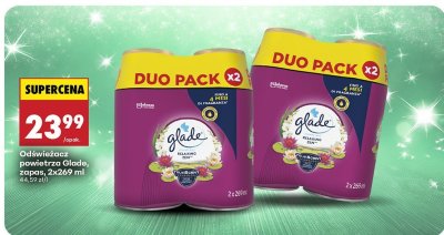 Odświeżacz powietrza Glade zapas Relaxing Zen, 2x269 ml promocja w Biedronka