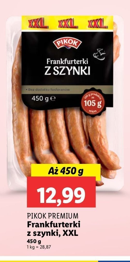 Frankfurterki z szynki Pikok promocja