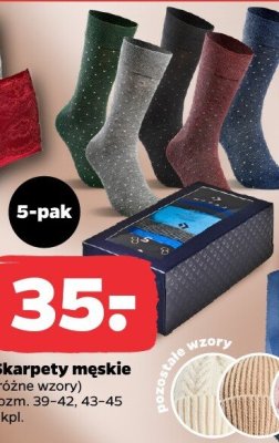Skarpety męskie (różne wzory) 5-pak promocja w Netto