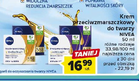 Krem przeciwzmarszczkowy + rewitalizujący z olejkiem arganowym 55+ Nivea promocja
