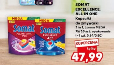 Kapsułki do zmywarki Excellence All in One Lemon Mega  promocja w Kaufland