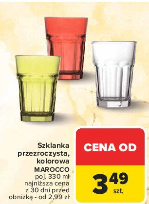 Szklanka marocco 330 ml promocja w Carrefour