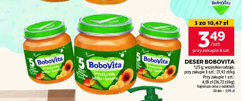 Brzoskwinie jab艂ka i banany Bobovita promocja