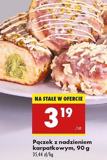 Pączek z nadzieniem karpatkowym promocja w Biedronka