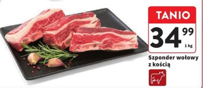 Szponder wołowy z kością promocja w Intermarche