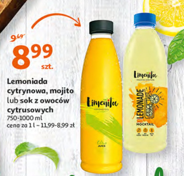 Napój mojito z limonką i miętą Limenita fresh & cool promocja