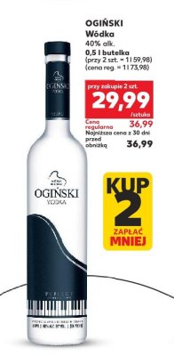 Wódka Ogiński 0,5 l promocja w Kaufland