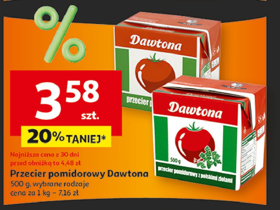 Przecier pomidorowy Dawtona promocja w Auchan