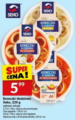 Koreczki śledziowe Seko, 220 g promocja w Twój Market
