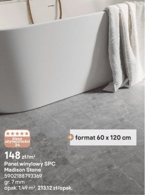 Panel winylowy SPC Madison Stone promocja w Castorama