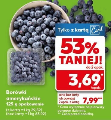 Borówki amerykańskie 125 g  promocja w Kaufland