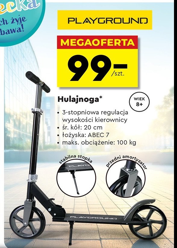Hulajnoga dla młodzieży Playground promocja w Biedronka