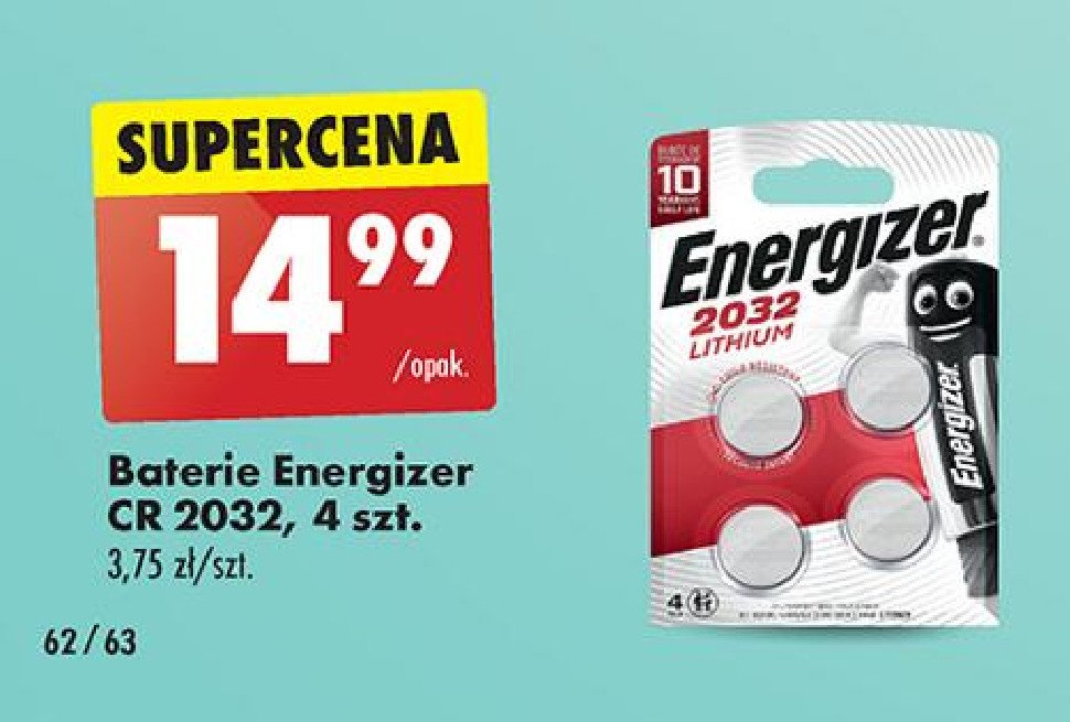 Baterie cr2032 Energizer promocja