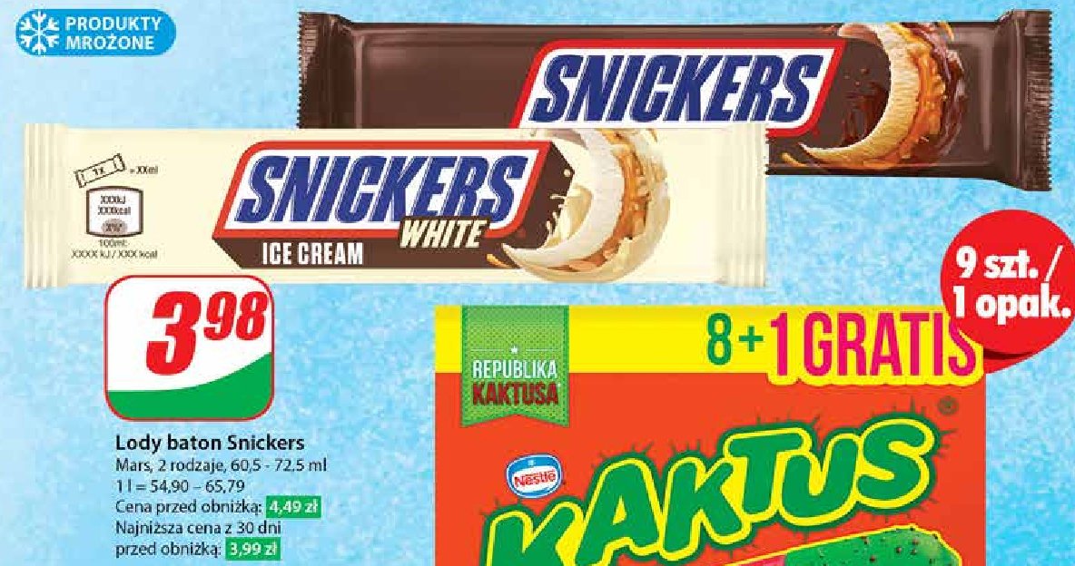 Baton lodowy Snickers ice cream promocja