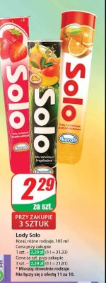 Lód pomarańczowy Koral solo promocja
