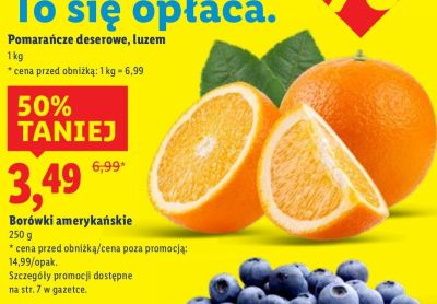 Pomarańcze deserowe luzem promocja w Lidl