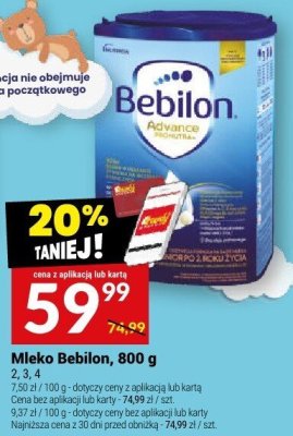 Mleko Bebilon, 800 g promocja w Twój Market