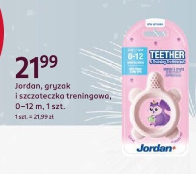 Gryzak i szczoteczka treningowa Jordan, 0-12 m, 1 szt. promocja w Rossmann