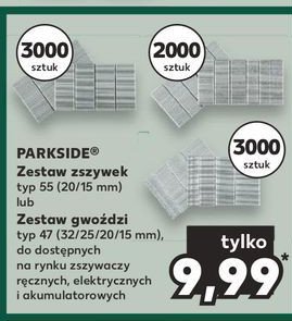 Zestaw zszywek i gwoździ Parkside promocja