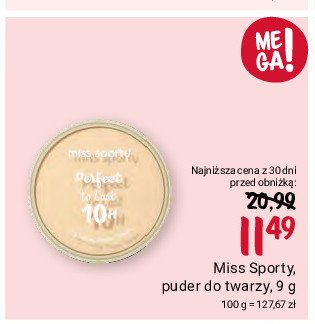 Puder prasowany nr. 030 MISS SPORTY PERFECT TO LAST 10H promocja