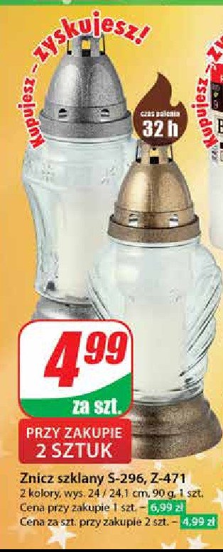 Znicz szklany s-296 promocja