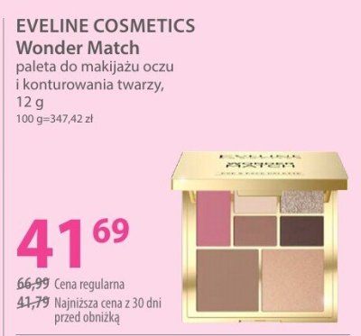 Paleta EVELINE COSMETICS Wonder Match paleta do makijażu oczu i konturowania twarzy promocja w Hebe