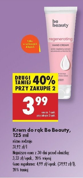 Krem do rąk regenerujący Be beauty Be beauty care promocja