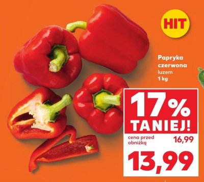 Papryka czerwona luzem promocja w Kaufland