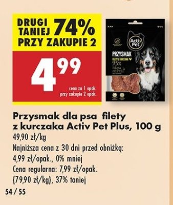 Przysmak dla psa filety z kurczaka Activ pet promocja