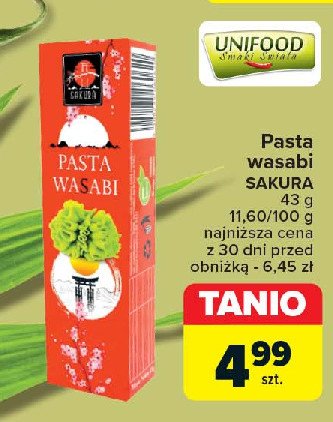 Pasta wasabi Sakura promocja