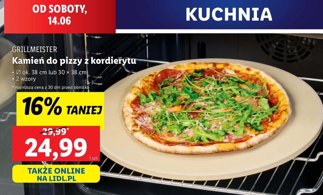 Kamień do pizzy 38 cm Grill meister promocja
