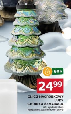 Znicz nagrobkowy Luks Choinka Szmaragd promocja w Stokrotka
