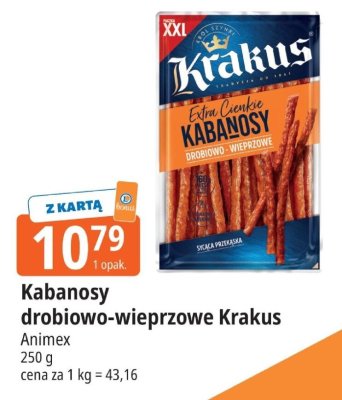 Kabanosy drobiowo-wieprzowe xxl Pikok promocja w Leclerc