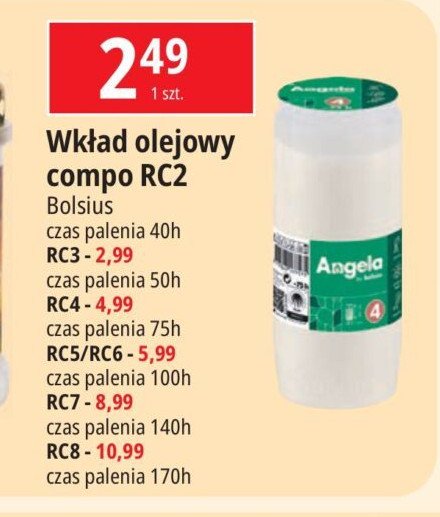 Wkład olejowy 40 h Angela promocja