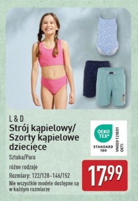 Strój kąpielowy dziewczęcy 122-128/146/152 Lily & dan promocja