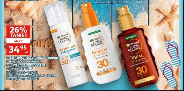 Spray ochronny spf 30 Garnier ambre solaire promocja