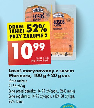 Łosoś z pieprzem + sos musztardowo-miodowy Marinero promocja