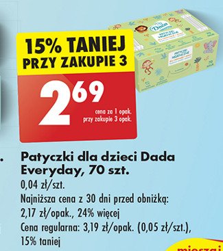 Patyczki dla niemowląt Dada promocja