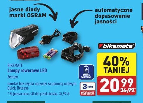 Lampa rowerowa led promocja