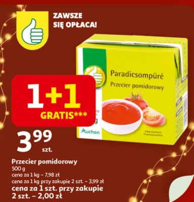 Przecier pomidorowy promocja w Auchan