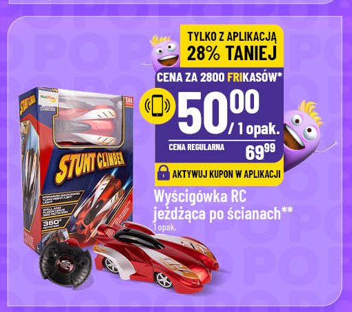 Wyścigówka jeżdżąca po ścianach promocja