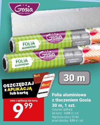 Folia aluminiowa z tłoczeniem Gosia 30 m 1 szt. promocja w Twój Market