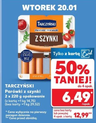 Parówki z szynki  promocja w Kaufland